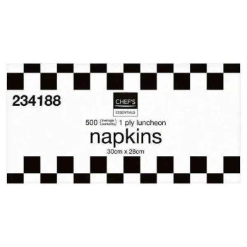 Chefs Essentials 1 Ply Luncheon 500 Napkins
