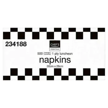 Chefs Essentials 1 Ply Luncheon 500 Napkins Chefs Essentials 1 Ply Luncheon 500 Napkins