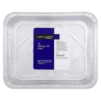 Chefs Larder 10 Oblong Foil Trays 324mm Chefs Larder 10 Oblong Foil Trays 324mm