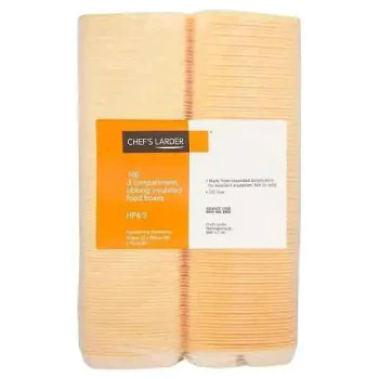 Chefs Larder 100 3 Compartment Oblong Insulated Food Boxes HP4-3 Chefs Larder 100 3 Compartment Oblong Insulated Food Boxes HP4-3