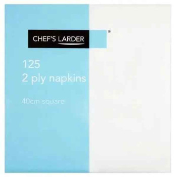 Chefs Larder 125 2 Ply Napkins 40cm Square