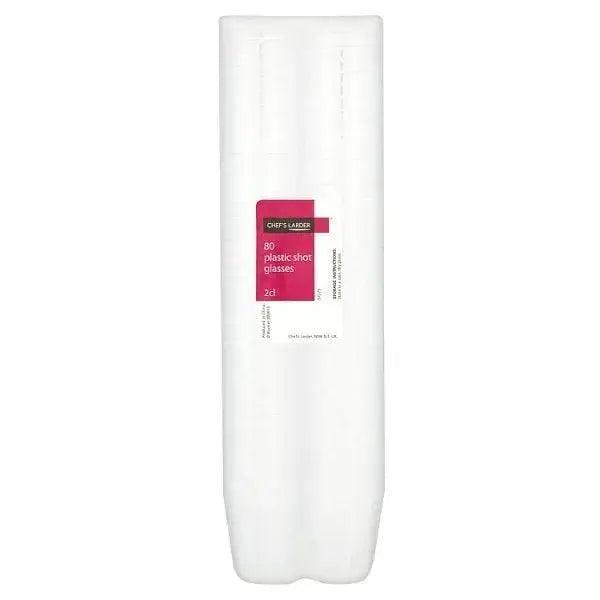 Chefs Larder 80 Plastic Shot Glasses 2cl Chefs Larder 80 Plastic Shot Glasses 2cl
