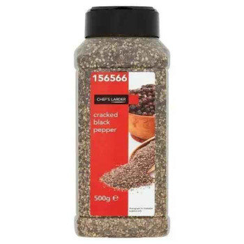 Chefs Larder Cracked Black Pepper 500g Chefs Larder Cracked Black Pepper 500g