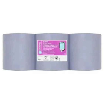 Clean Pro Heavy Duty Standard Blue 2 Ply 6 Centrefeed Rolls