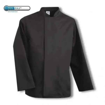 Coolmax Chefs Jacket Long Sleeve Black - White Coolmax Chefs Jacket Long Sleeve Black - White