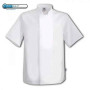 Coolmax Chefs Jacket Short Sleeve Black - White