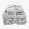 Coordinated Bobble Bath Mat & Towel Set - 4 Pack (Light Grey)