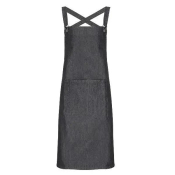 Cross Back Barista Apron Black, Black Denim, Indigo Denim, Grey Denim
