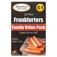 Delicatessen Fine Eating German Frankfurters 12 x 20g (240g) (Case of 9)