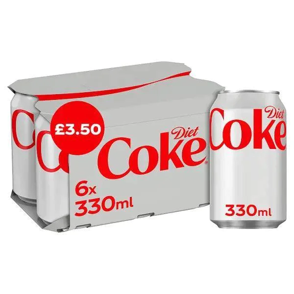Diet Coke 6 x 330ml PM £3.50 (Case of 4) Diet Coke 6 x 330ml PM £3.50 (Case of 4)
