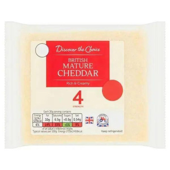 Discover the Choice British Mature Cheddar 200g (Case of 8) Discover the Choice British Mature Cheddar 200g (Case of 8)