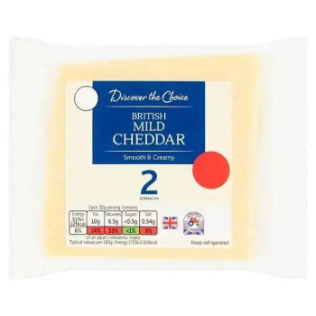 Discover the Choice British Mild Cheddar 200g (Case of 8) Discover the Choice British Mild Cheddar 200g (Case of 8)