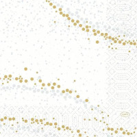 Duni Golden Stardust White Napkin 3ply 33cm