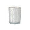 Duni Shimmer White Candleholder Glass 100 x 80mm