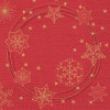 Duni Star Shine Red Napkin 3ply 33cm