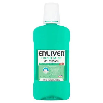 Enliven Fresh Mint Mouthwash Alcohol Free 500ml (Case of 8)