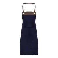 Espresso Bib Apron Black-Black, Black-Brown, Khaki-Brown, Navy-Brown
