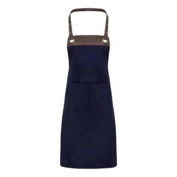 Espresso Bib Apron Black-Black, Black-Brown, Khaki-Brown, Navy-Brown