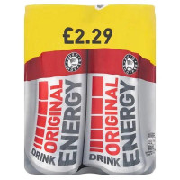 Euro Shopper Original Energy Drink 4 x 250ml (Case of 6)