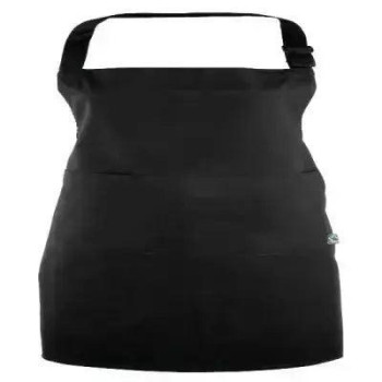 Faitrade Bib Apron Black An adjustable pocket