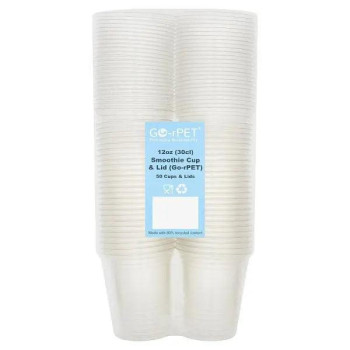 Go-rPET 500 Smoothie Cup & Lid Clear 30cl (Case of 10) Go-rPET 500 Smoothie Cup & Lid Clear 30cl (Case of 10)