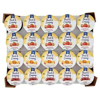 Golden Acre Thick & Creamy Pasteurised Fruit Yogurt Assorted Flavours 20 x 125g (Case of 20)
