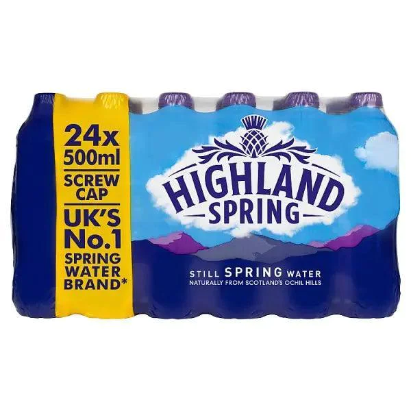 Highland Spring Still Spring Water 500ml (Case of 24) Highland Spring Still Spring Water 500ml (Case of 24)