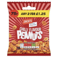 Jack's Chilli Flavour Peanuts 55g (Case of 24)