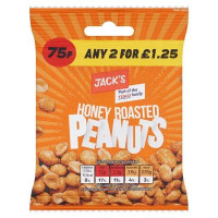 Jack's Honey Roasted Peanuts 55g (Case of 24)