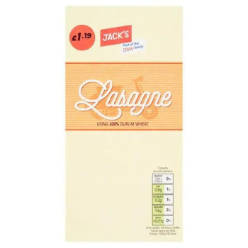 Jack's Lasagne 250g (Case of 12) Jack's Lasagne 250g (Case of 12)