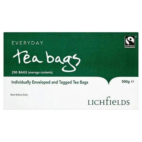 Lichfields Fairtrade Everyday 250 Tea Bags 500g Lichfields Fairtrade Everyday 250 Tea Bags 500g