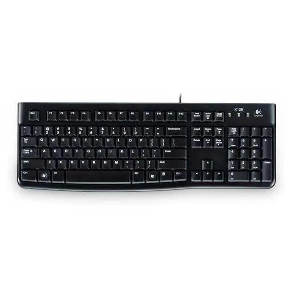 Logitech K120 Wired Keyboard, USB, Low Profile, Quiet Keys, OEM