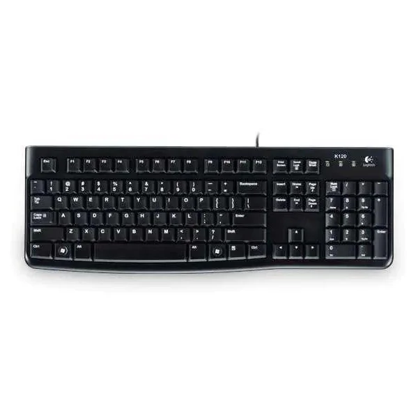 Logitech K120 Wired Keyboard, USB, Low Profile, Quiet Keys, OEM