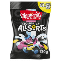 Maynards Bassetts Liquorice Allsorts Sweets Bag (Case of 10)