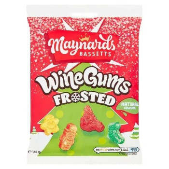 Maynards Bassetts Wine Gums Frosted Sweets Bag 165g (Case of 12)