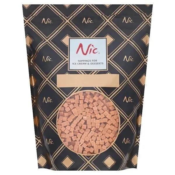 Nic Luxury Toppings Caramel Mini Fudge Cubes 1kg Nic Luxury Toppings Caramel Mini Fudge Cubes 1kg