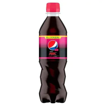 Pepsi Max Cherry No Sugar Cola Bottle PMP 500ml (Case of 12)