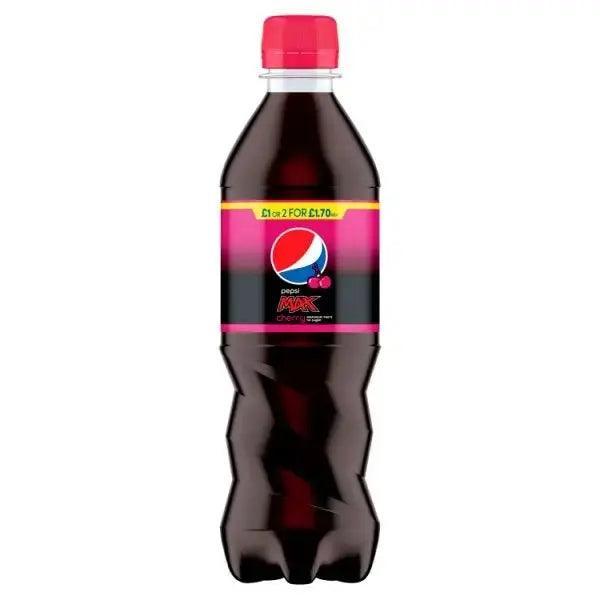 Pepsi Max Cherry No Sugar Cola Bottle PMP 500ml (Case of 12) Pepsi Max Cherry No Sugar Cola Bottle PMP 500ml (Case of 12)