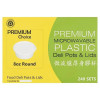 Premium Choice 240 Premium Microwavable Plastic Deli Pots & Lids Sets Round 8oz