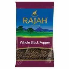 Rajah Whole Black Pepper 100g, No Artificials, Good for Vegetarian Rajah Whole Black Pepper 100g, No Artificials, Good for Vegetarian