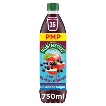 Robinsons Apple & Blackcurrant No Added Sugar Squash PMP 750ml (Case of 12)