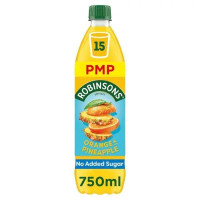 Robinsons Orange & Pineapple No Added Sugar Squash PMP 750ml (Case of 12)