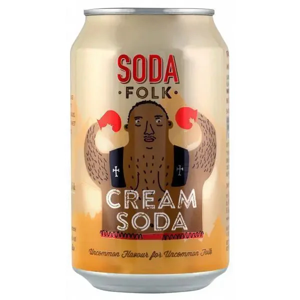Soda Folk Cream Soda 330ml Can (Case of 24) Soda Folk Cream Soda 330ml Can (Case of 24)