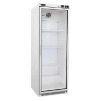 The SPR400G Sterling Pro Cobus Glass Door Upright Refrigerator White