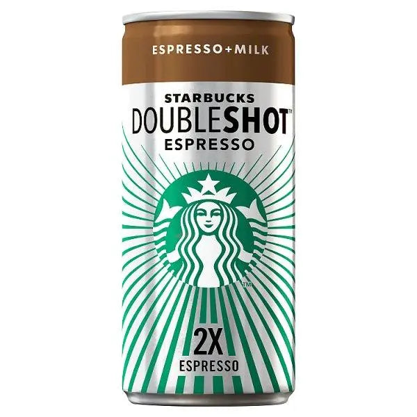 Starbucks Doubleshot Espresso Iced Coffee 200ml (Case of 12) Starbucks Doubleshot Espresso Iced Coffee 200ml (Case of 12)