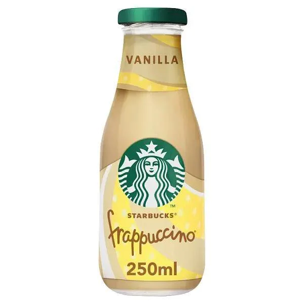 Starbucks Frappuccino Vanilla Flavoured Milk Iced Coffee 250ml (Case of 8) Starbucks Frappuccino Vanilla Flavoured Milk Iced Coffee 250ml (Case of 8)