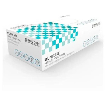 Unicare 100 Blue Nitrile Powder Free Gloves Large Unicare 100 Blue Nitrile Powder Free Gloves Large