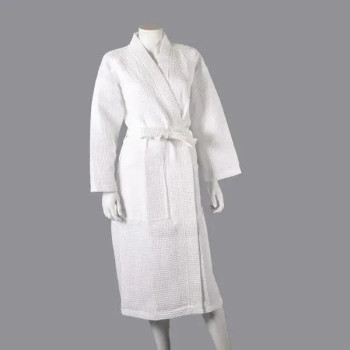 Unisex Lightweight Textured Waffle Robe