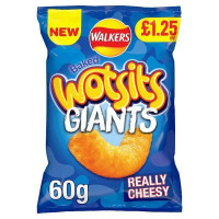Walkers Wotsits Giants Really Cheesy Sharing Snacks Crisps 130g