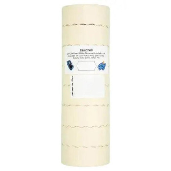 White Removable Pricing Gun Labels 26 x 12mm 12k